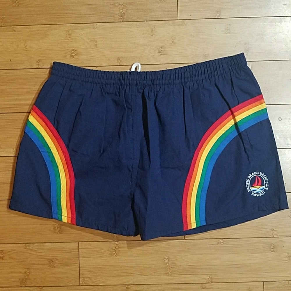 70s retro vintage short mens swim trunks